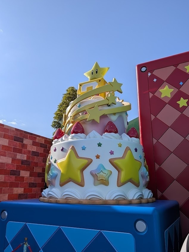 スーパーマリオの25周年バースデーケーキオブジェ