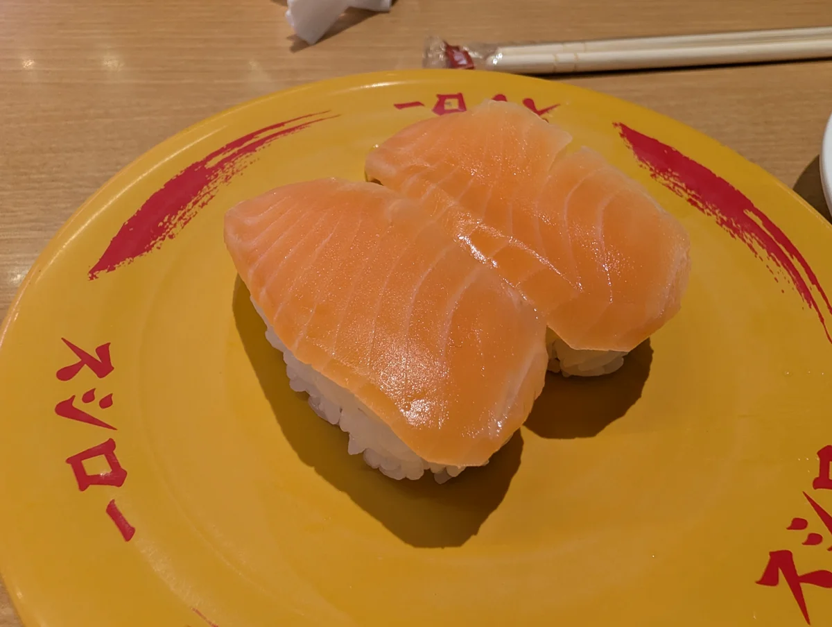 サーモンの握り二貫