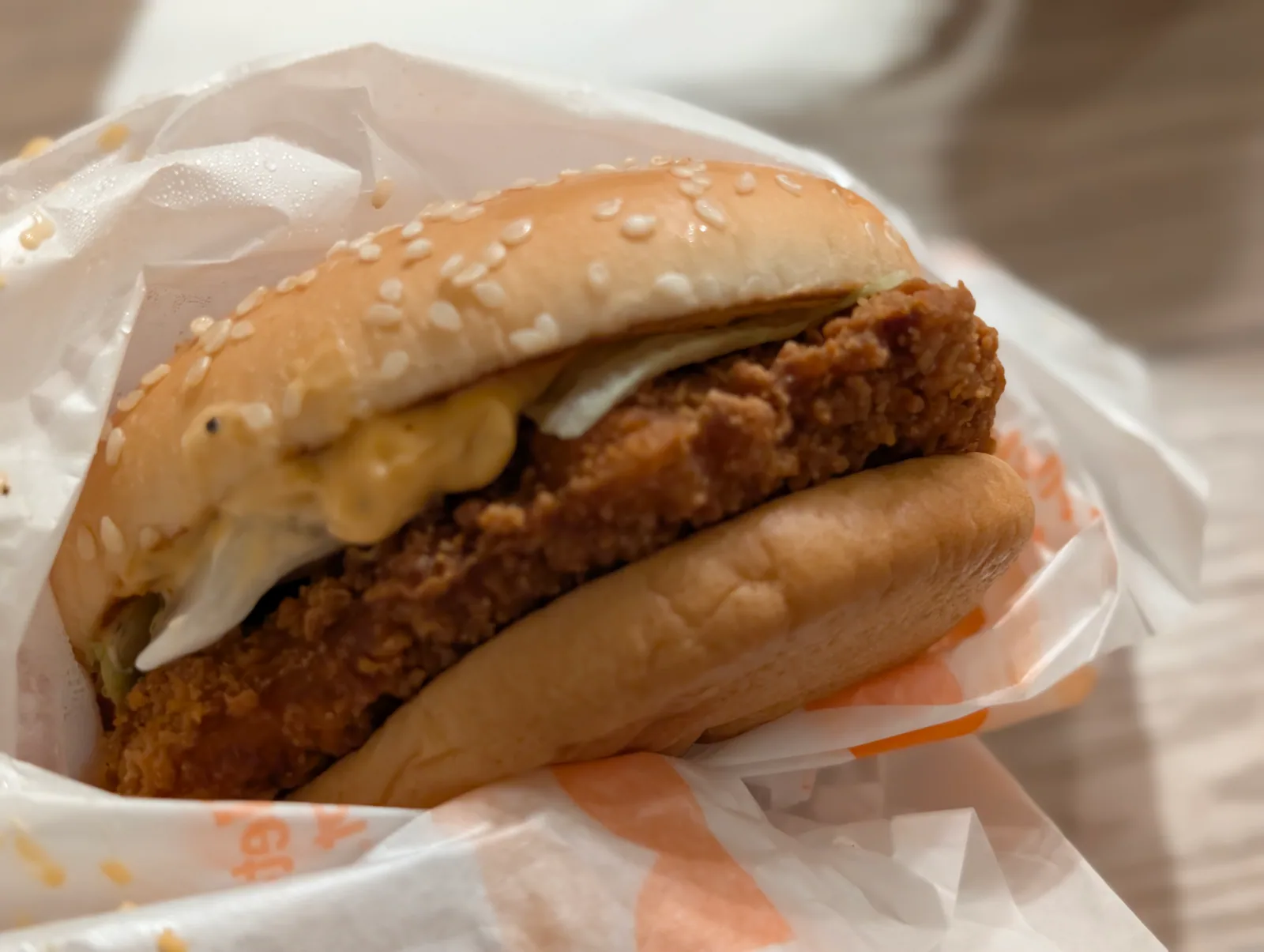 帰宅後に食べたハンバーガー