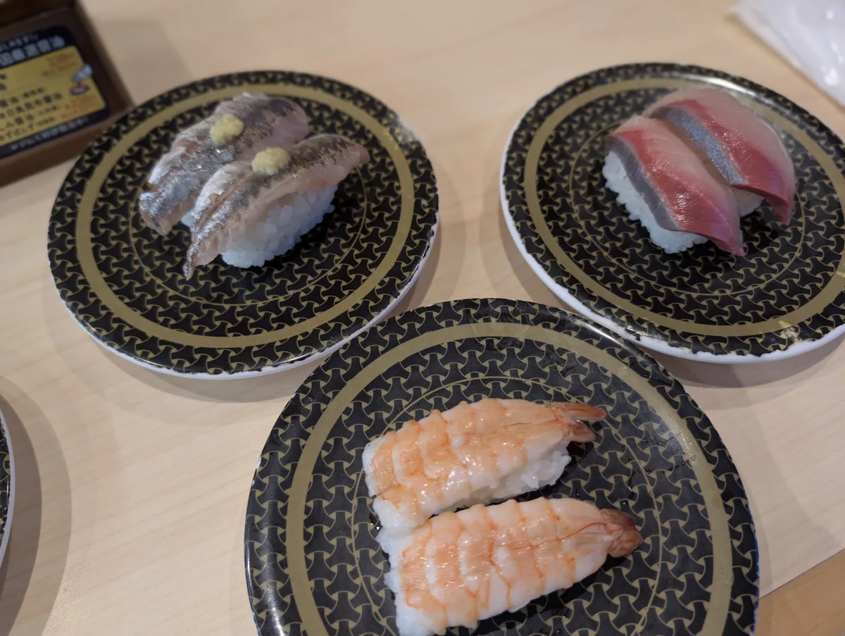 ぶり・マアジ・えびの3皿